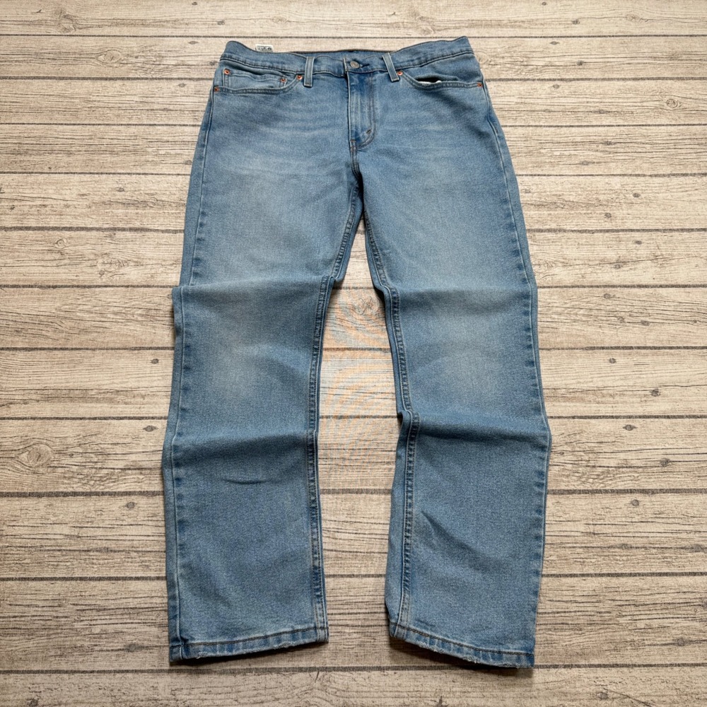 Levi's 511 Jeans Men's 34x30 Blue Light Wash Denim Tapered Leg Slim Fit Cotton